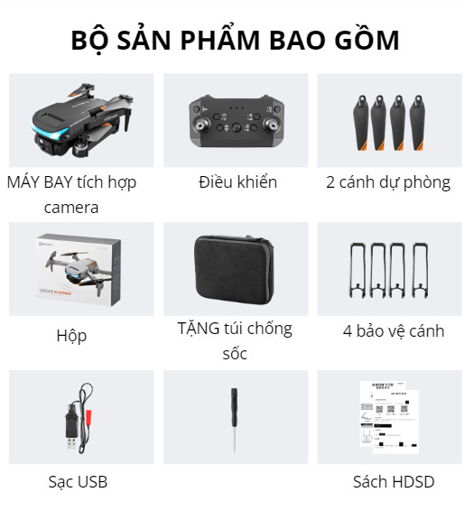 Máy Bay Flycam DRONE K101 Max, Drone Camera Mini, Máy Bay Điều Khiển Từ Xa 4 Cánh Tầm Bay Xa, Lai cam Điều Khiển Từ Xa, Phờ Lai Cam