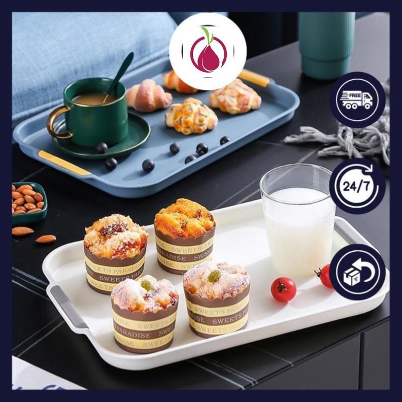 Khay nhựa 2 lớp úp cốc, khay úp ly phong cách hiện đại, khay trà khay đựng cốc mâm đựng bánh thức ăn nhà bếp phòng khách