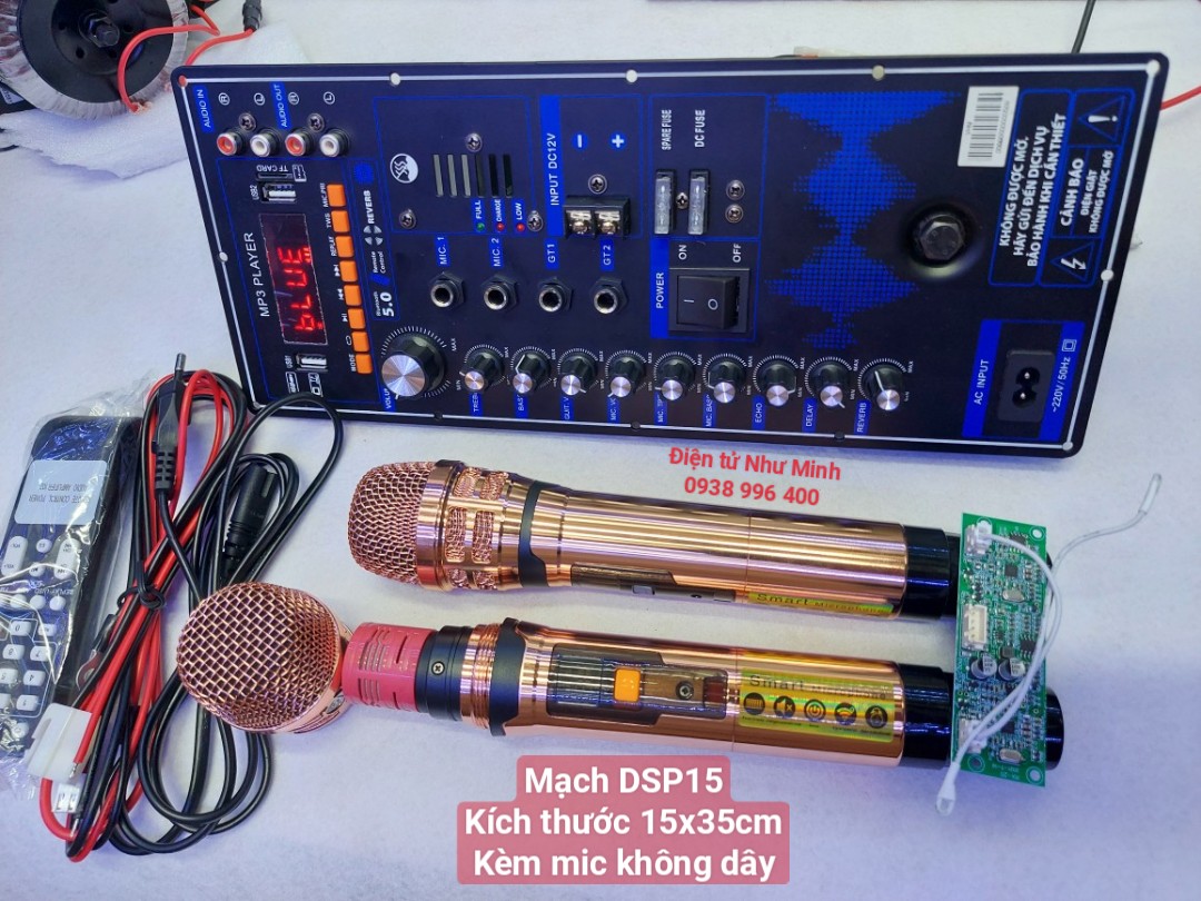 Mạch DSP15 Kèm Mic Không Dây UGX20 Gold