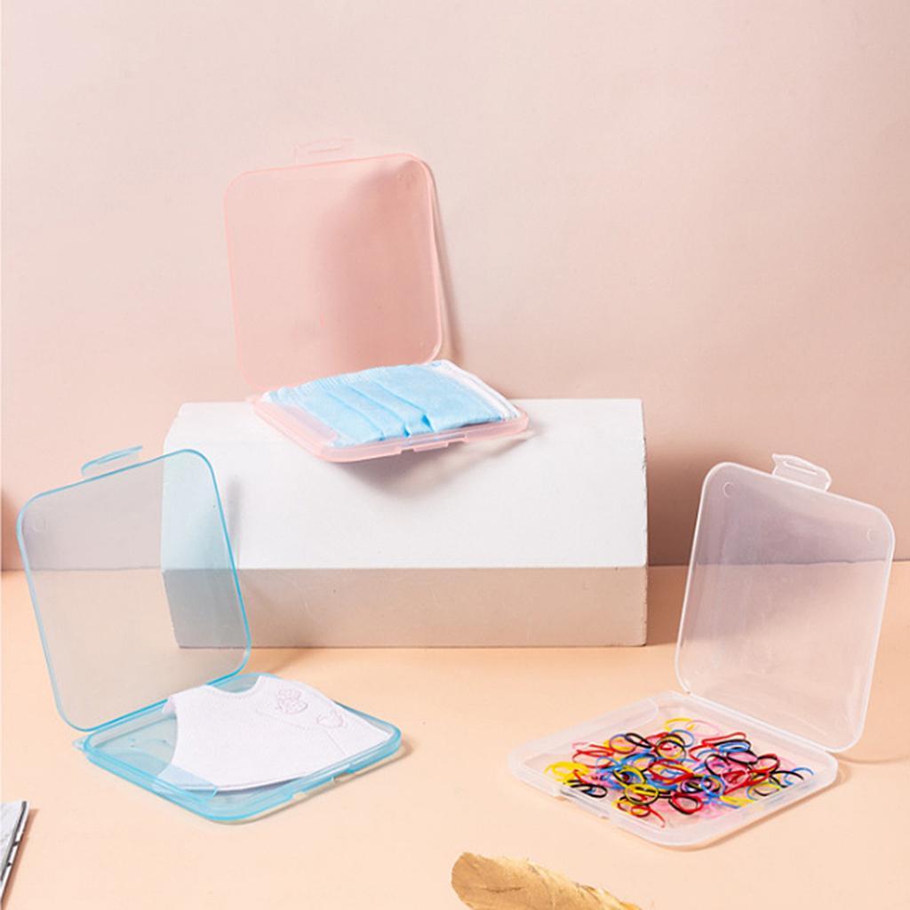 5x Face Mouth Cover Box Portable Mouth Cover Storage Bag Face Coverings Organizer Dustproof Face Cover Storage Box for Recyclable Mask