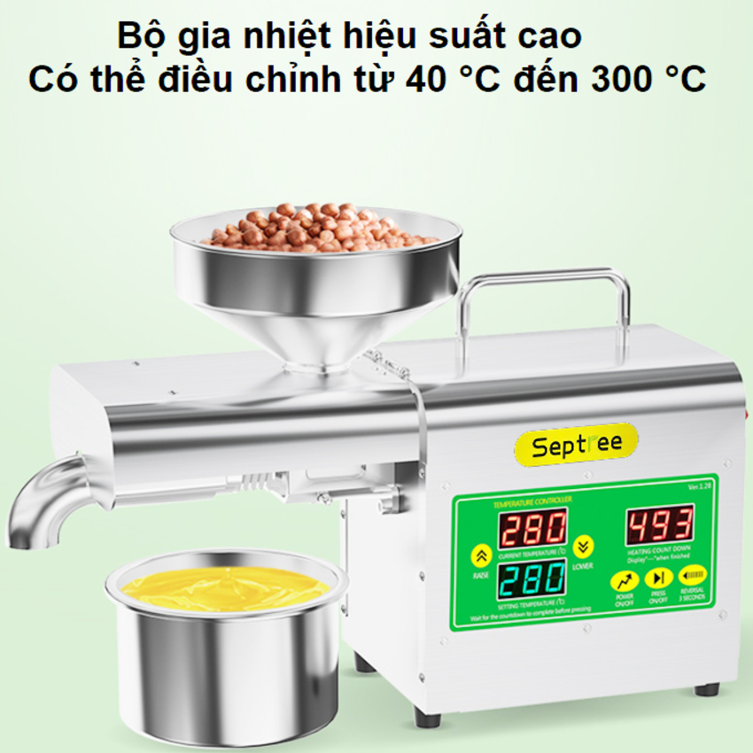 [HÀNG CHÍNH HÃNG] Máy ép dầu ăn thực vật chuyên dụng, dùng trong gia đình. Thương hiệu Mỹ cao cấp Septree - X3S