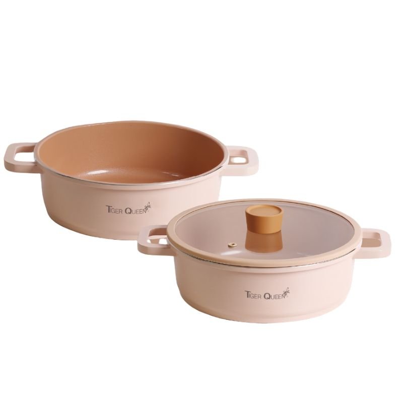 Nồi lẩu Ceramic từ tính Tiger Queen CWCP-24CL - Màu hồng hoa anh đào - Chính hãng