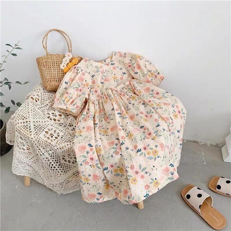Đầm bé gái hoa nhí mùa hè B-A-M STORE