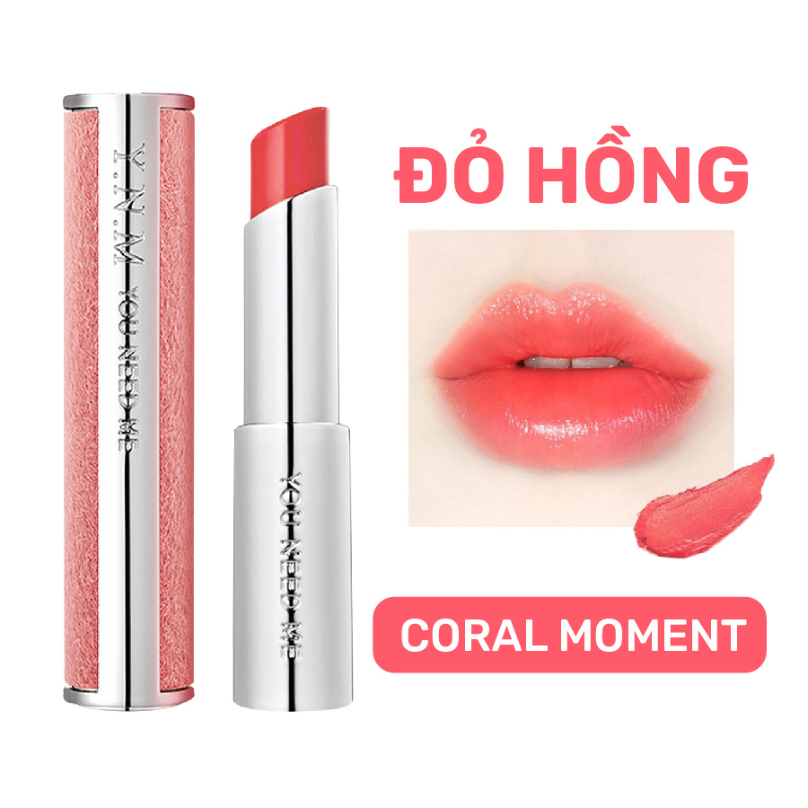 Son Dưỡng Lì Có Màu YNM Candy Pop Glow Melting Balm Coral Moment 3g/ Đỏ Hồng