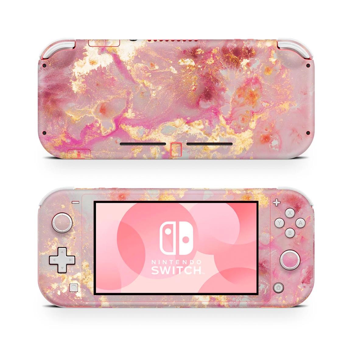 Skin decal dán Nintendo Switch Lite mẫu vân marble (dễ dán, đã cắt sẵn)