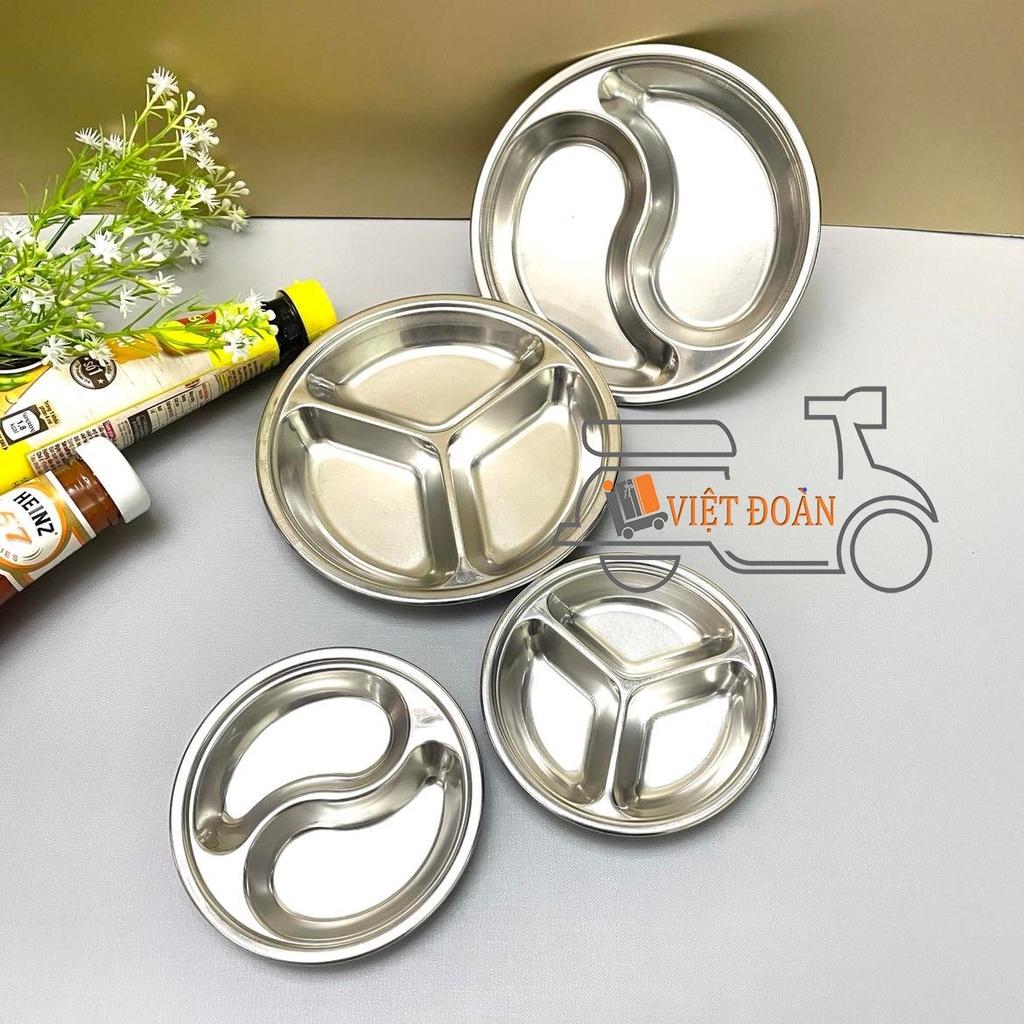 CHÉN NƯỚC CHẤM MINI, DĨA ĐỰNG GIA VỊ / nước mắm muối phục vụ tại bàn - INOX cao cấp, thiết kế 2 NGĂN, 3 NGĂN tiện dụng