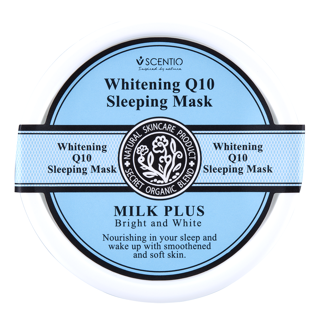 Mặt nạ ngủ dưỡng trắng và trẻ hóa da Whitening Q10 Scentio Milk Plus 4.5g