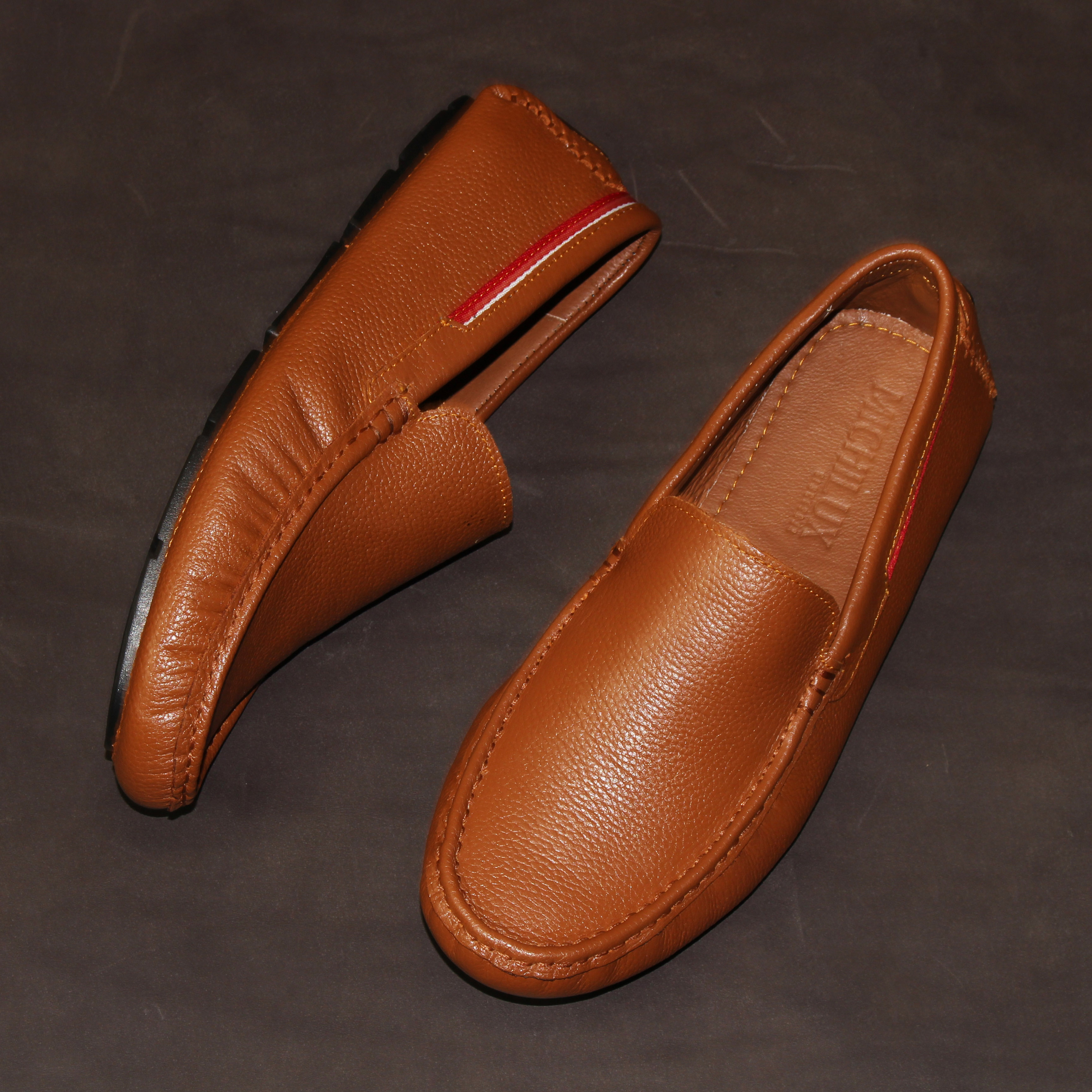 Giày MICHILUX Da Bò Thật Chính Hãng Classic Moccasin CSMS0 Màu Nâu Bò