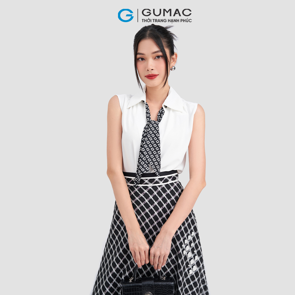 Chân váy caro lưng kiểu GUMAC LVD0306