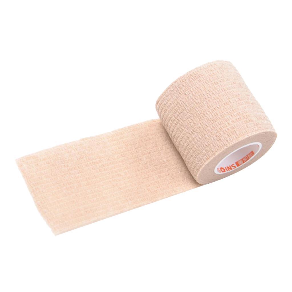 Elastic Sports 5cm Stretchable Self Adheres Bandage Tape Gauze Wrap Roll First Aid Strap for Wrists, Fingers, Ankle, Back, Knee and Other Body Areas