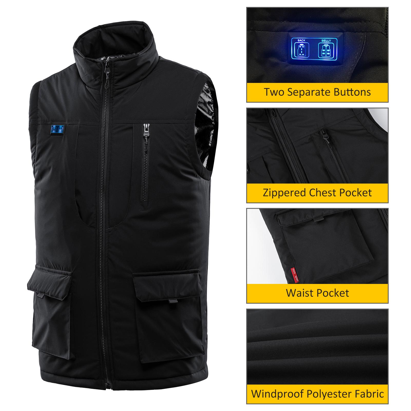 11 Zone Heated Vest for Men Women Outdoor Winter Warm Electric Heating Vest Jacket Clothing