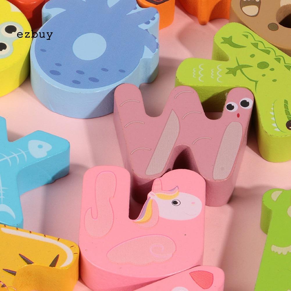 Bảng Gỗ Xếp Hình Động Vật Hoạt Hình Cho Bé Phát Triển Trí Tuệ