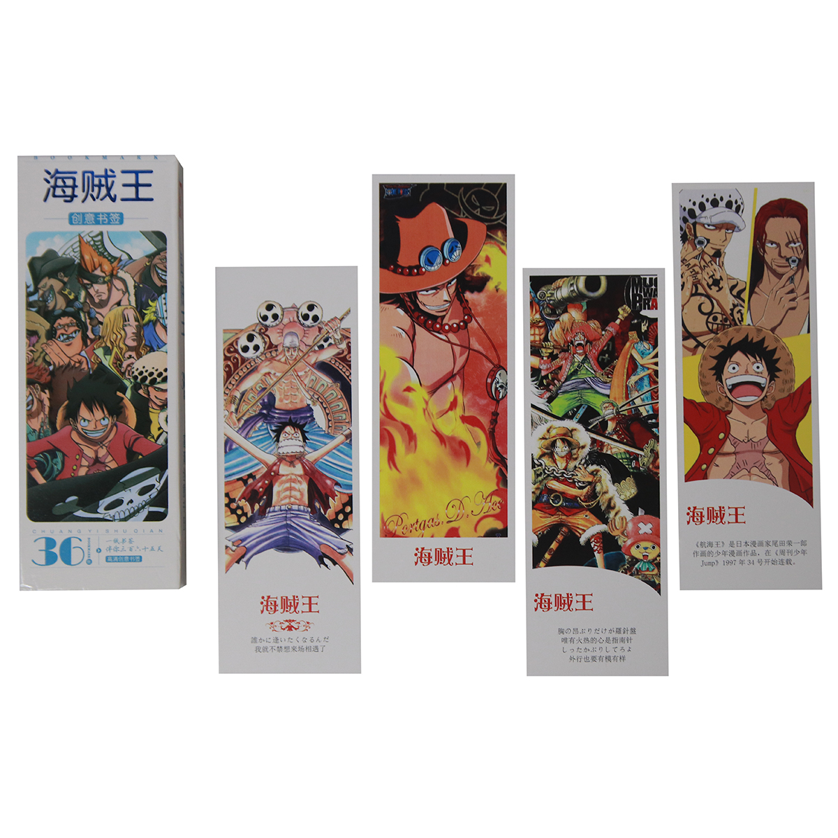 Hộp 36 Bookmark Đánh Dấu Sách Đảo Hải Tặc One Piece