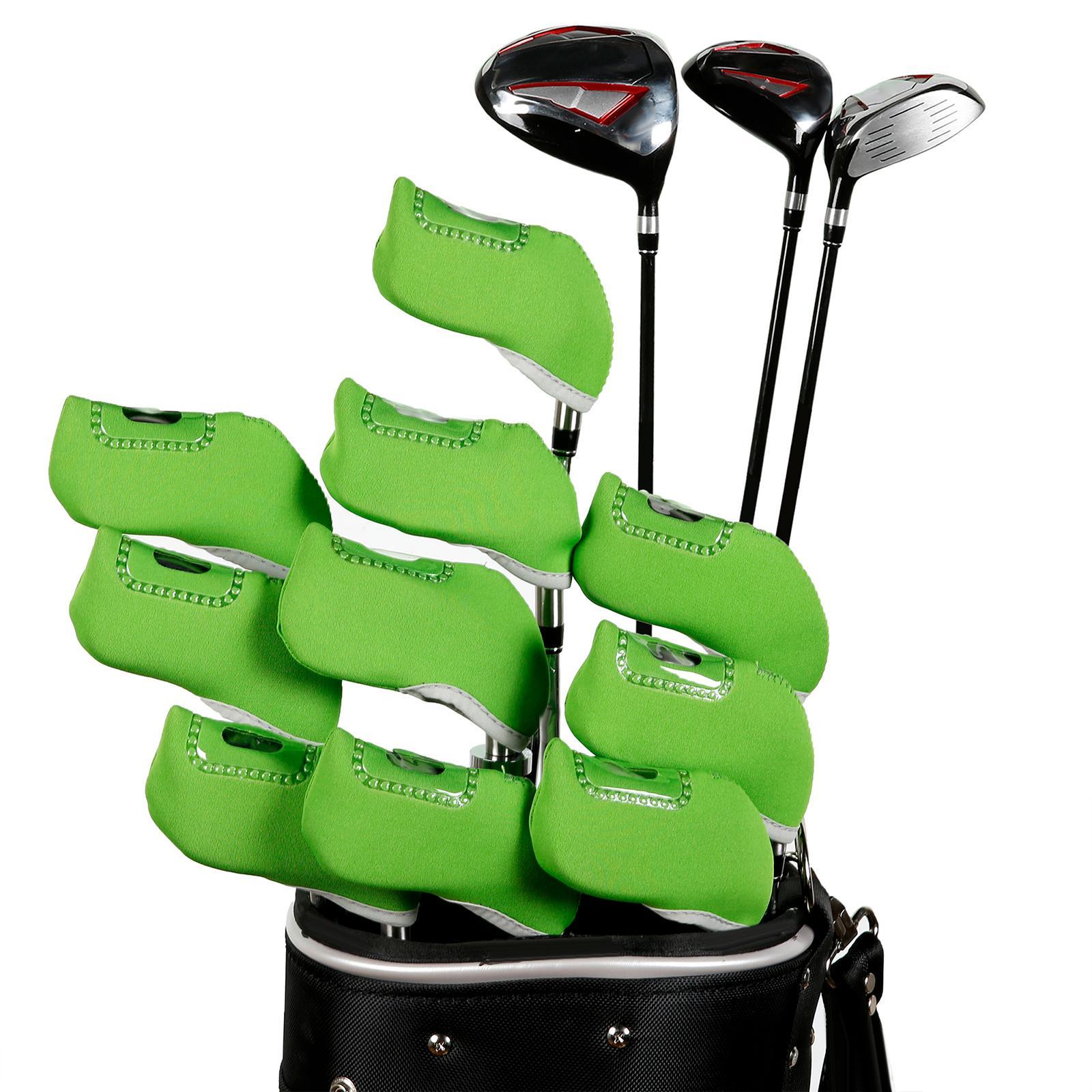 10Pcs Golf Iron Covers Set Golf Club Head Covers for Most Irons Head Display