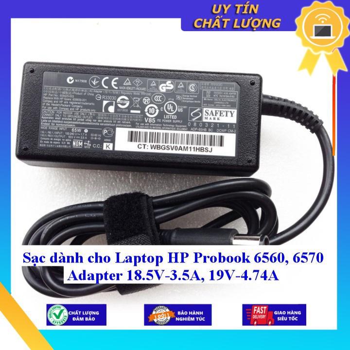 Sạc dùng cho Laptop HP Probook 6560 6570 Adapter 18.5V-3.5A 19V-4.74A - Hàng Nhập Khẩu New Seal