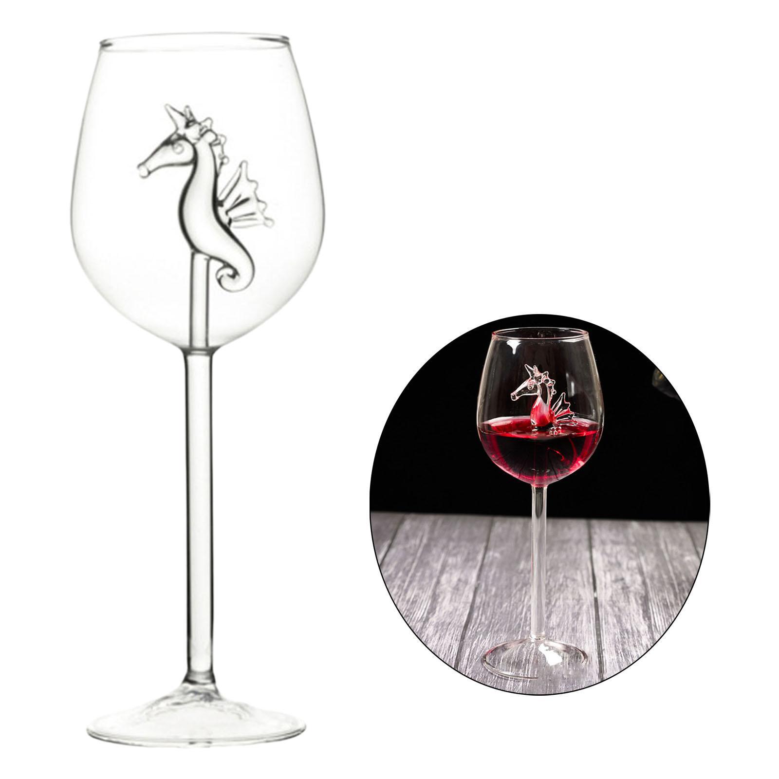 Creative Red Wine Glass 300ml High Borosilicate Glass Cup Goblet for Wedding Restaurant