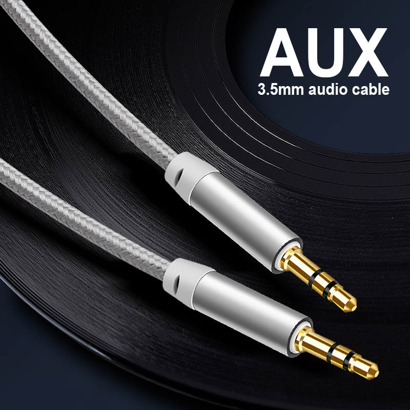 Dây Cáp Âm Thanh AUX Kết Nối Loa 2 đầu 3.5mm dành cho audio kết nối âm thanh laptop, điện thoại, loa, chân tròn