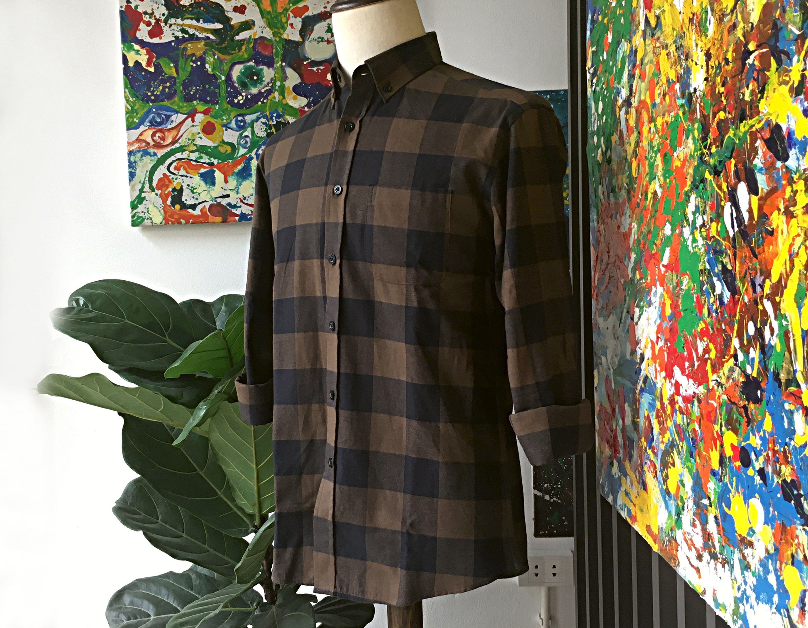 Áo sơ mi Nam Flannel Shirt Ngầu Store, chất cotton dạ 100%, mềm, thấm hút mồ hôi, phóng khoáng