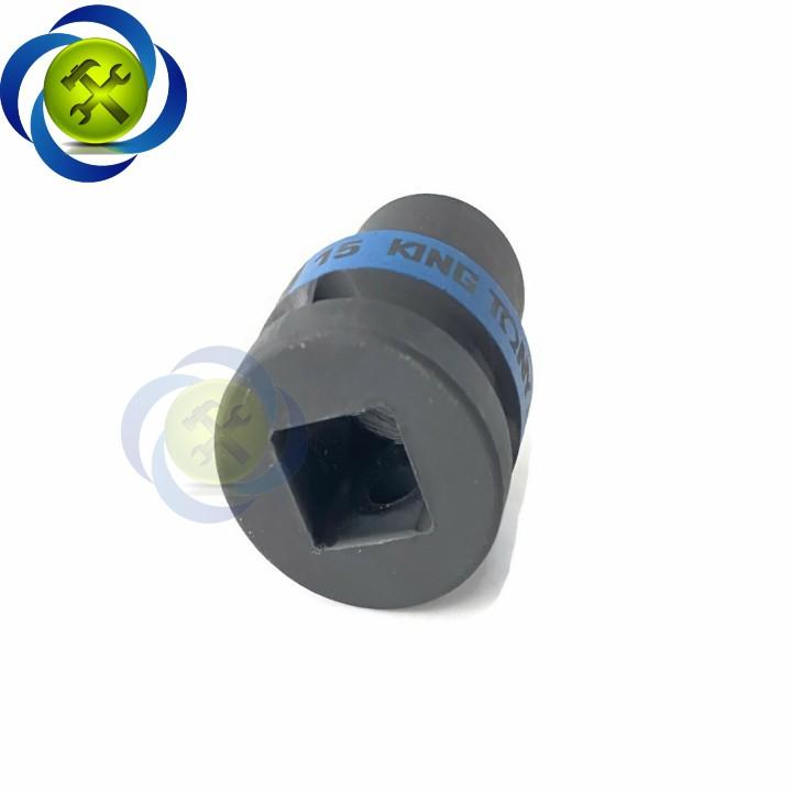 Tuýp 15mm 1/2 Kingtony 453015M loại ngắn 12 cạnh màu đen