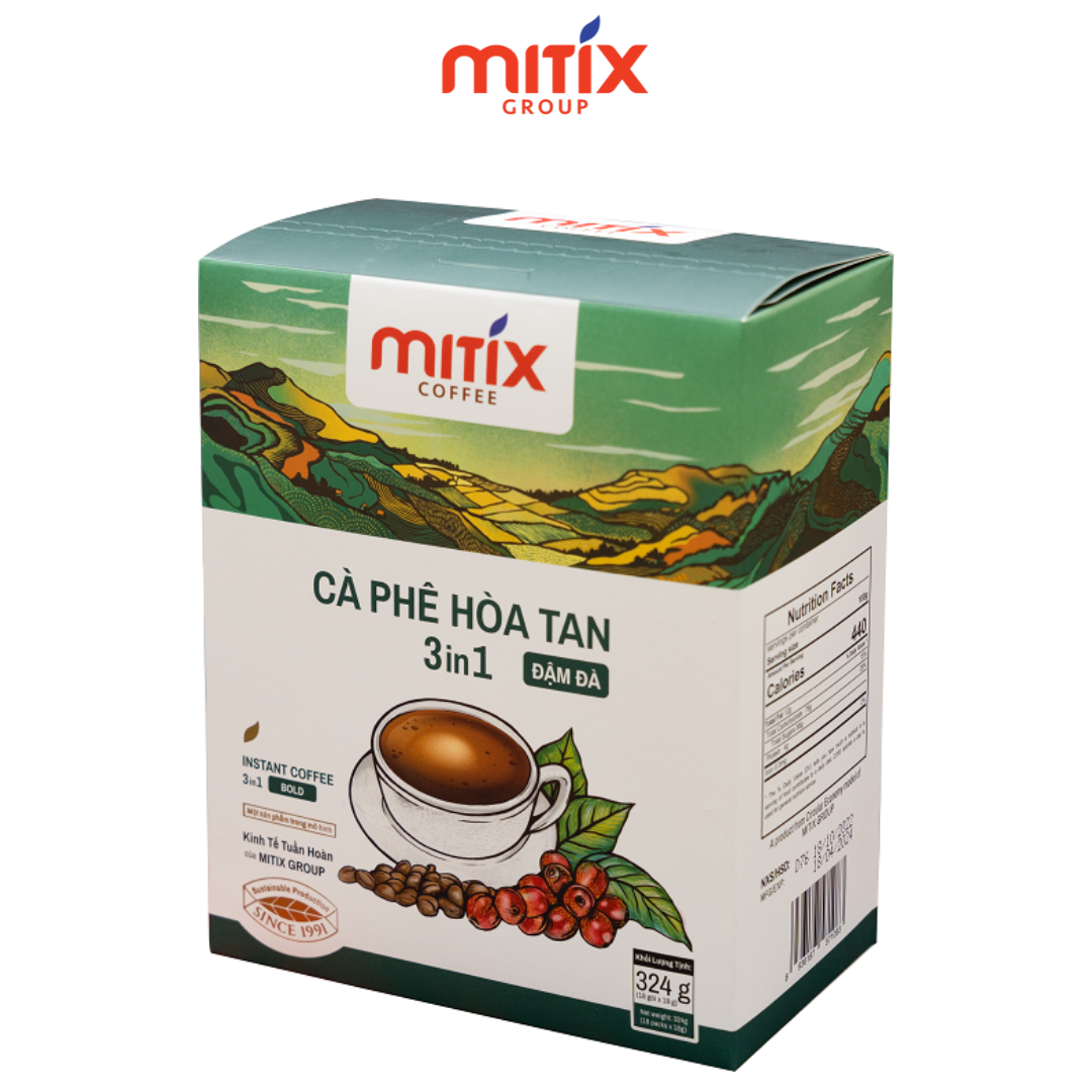 Cà phê hòa tan 3in1 Mitix Đậm Đà loại 324gr