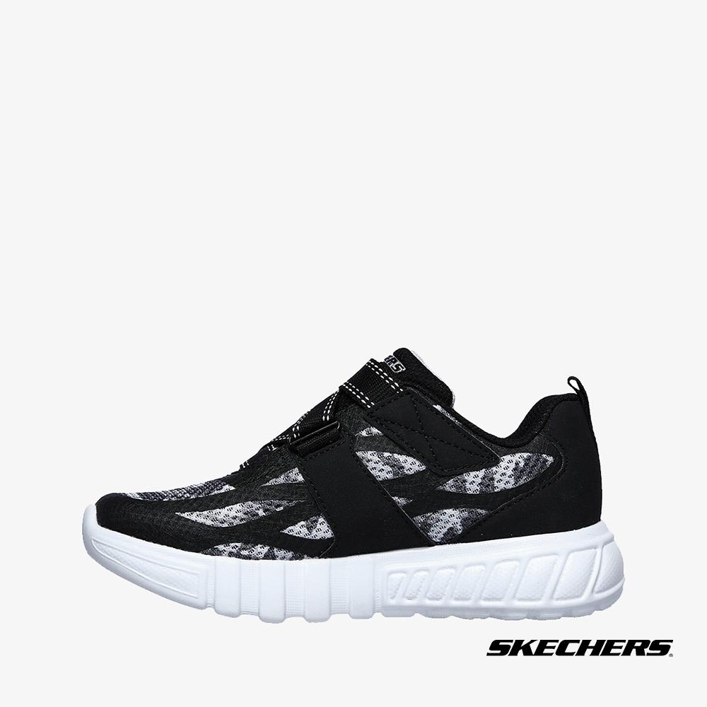 SKECHERS - Giày sneaker trẻ em khóa dán Flex Glow 400067L-BKGY