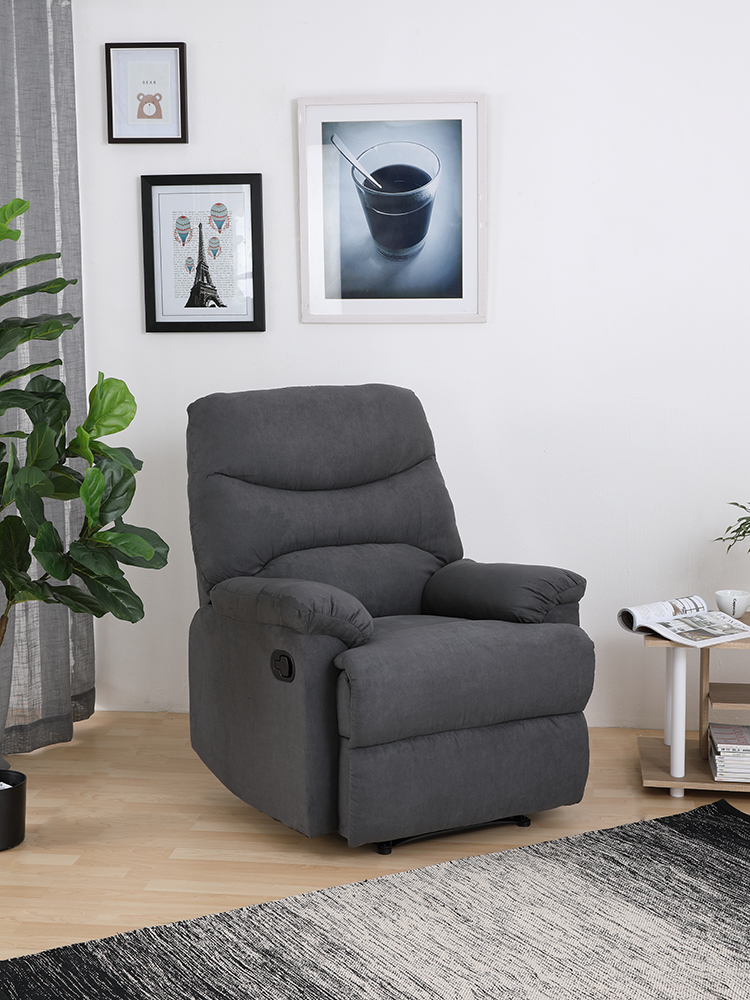 Ghế sofa đơn thư giãn RILEY khung gỗ, đệm bọc vải cao cấp màu xám | Index Living Mall -  Phân phối độc quyền tại Việt Nam