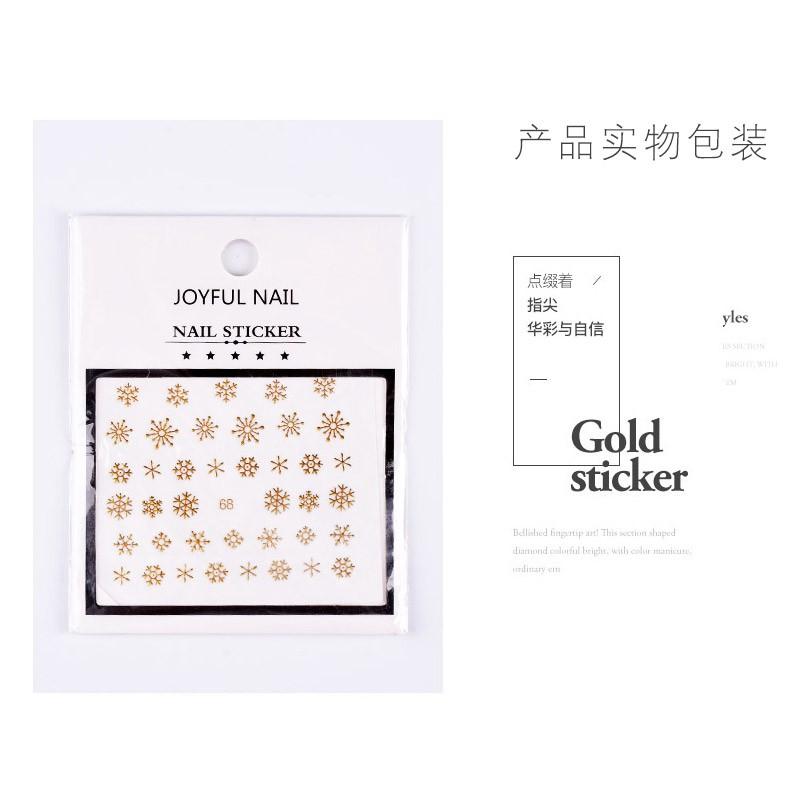 Sticker gold - hình dán móng vàng tráng gương