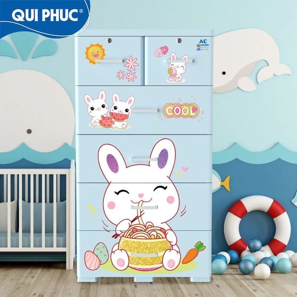 Tủ nhựa AE 5 tầng - Nội Ngoại Thất Inox Nhựa - Qui Phúc - "