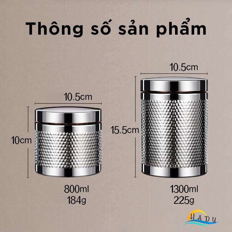 Hộp Đựng Trà Cafe Đồ Khô Và Ngũ Cốc Inox Có Nắp Cao Cấp Đạt Chất Lượng Đức SSGP