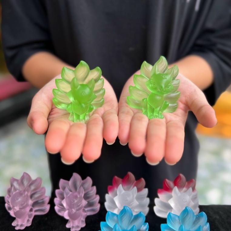Tượng Hồ Ly Lưu Ly Cao Cấp - Size mini Siêu Xinh