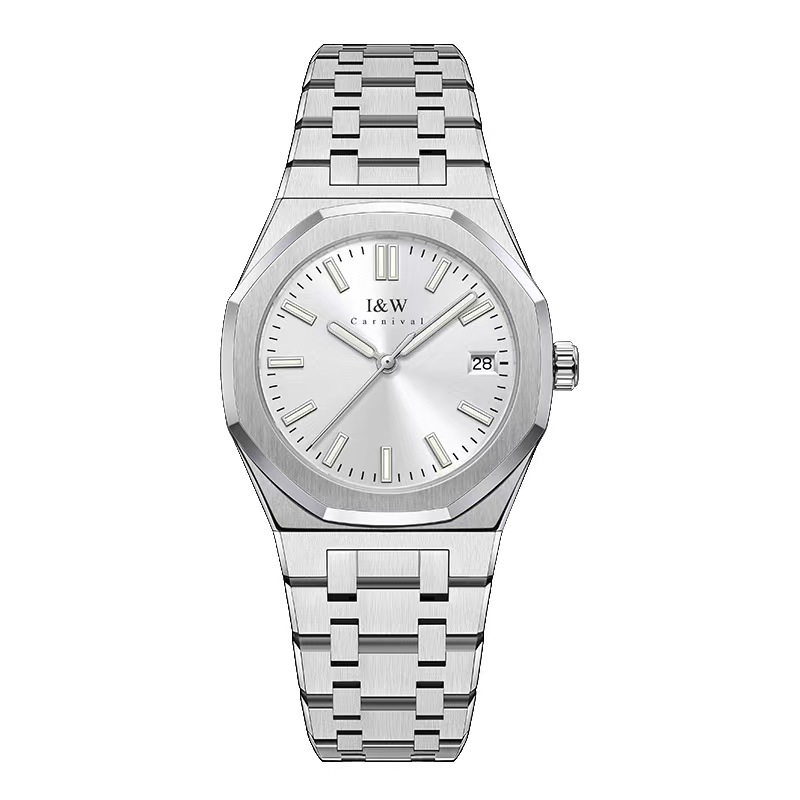Đồng hồ nữ chính hãng I&amp;W Carnival 55793L-T1,Kính sapphire,chống xước ,Chống nước30m,bảo hành chính hãng ,Máy điện tử (pin),dây thép