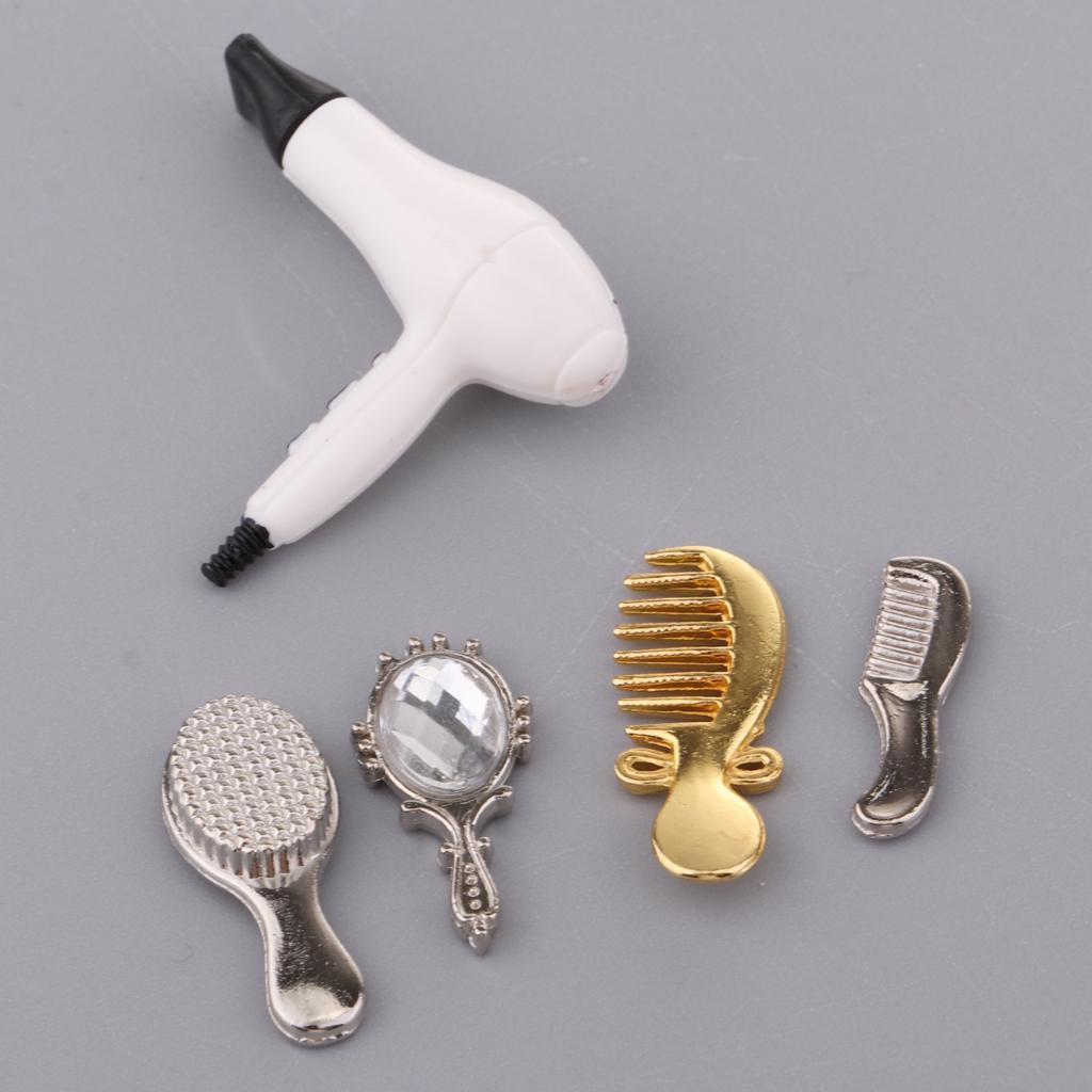 5 Pieces Salon and Make Up Accessories Styling Supply for 1:12 Dolls House