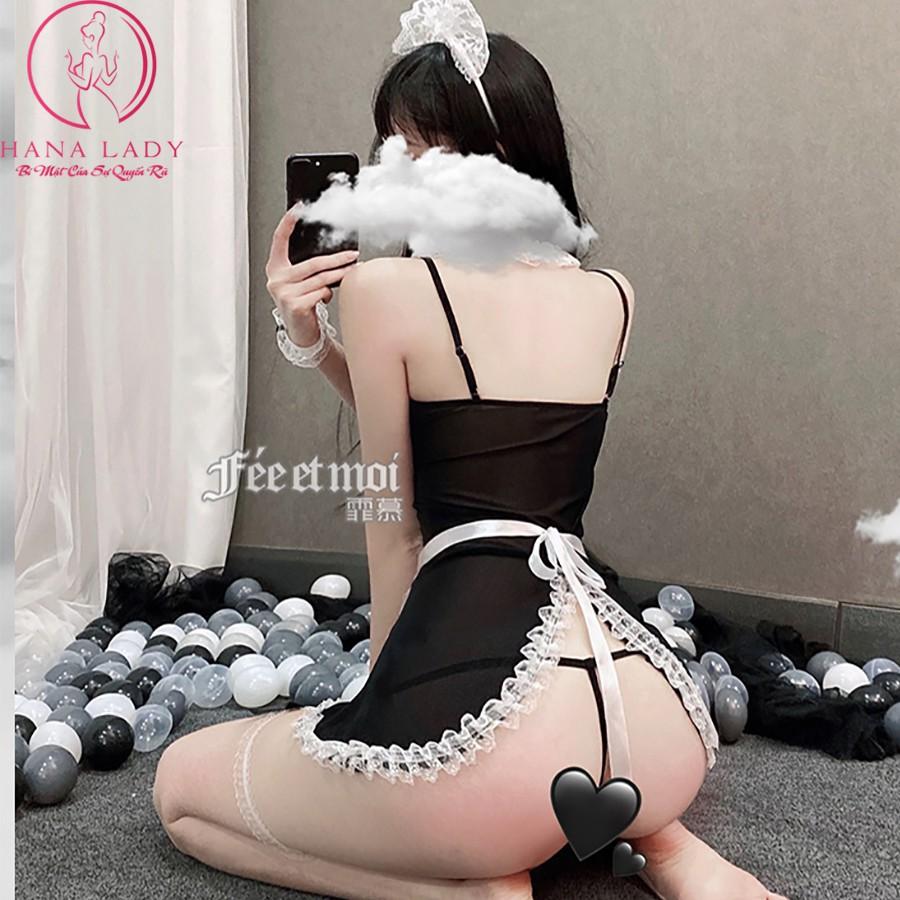 Đồ ngủ cosplay sexy hầu gái anime quyến rũ gợi cảm siêu mỏng xuyên thấu CP158