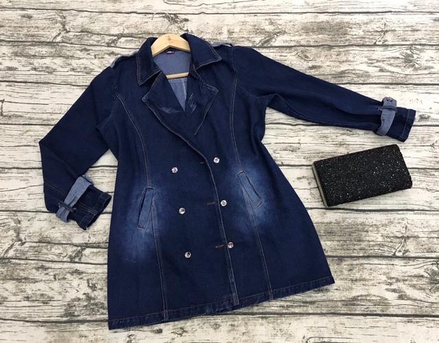 ÁO KHOÁC JEAN FORM DÀI CỔ VEST