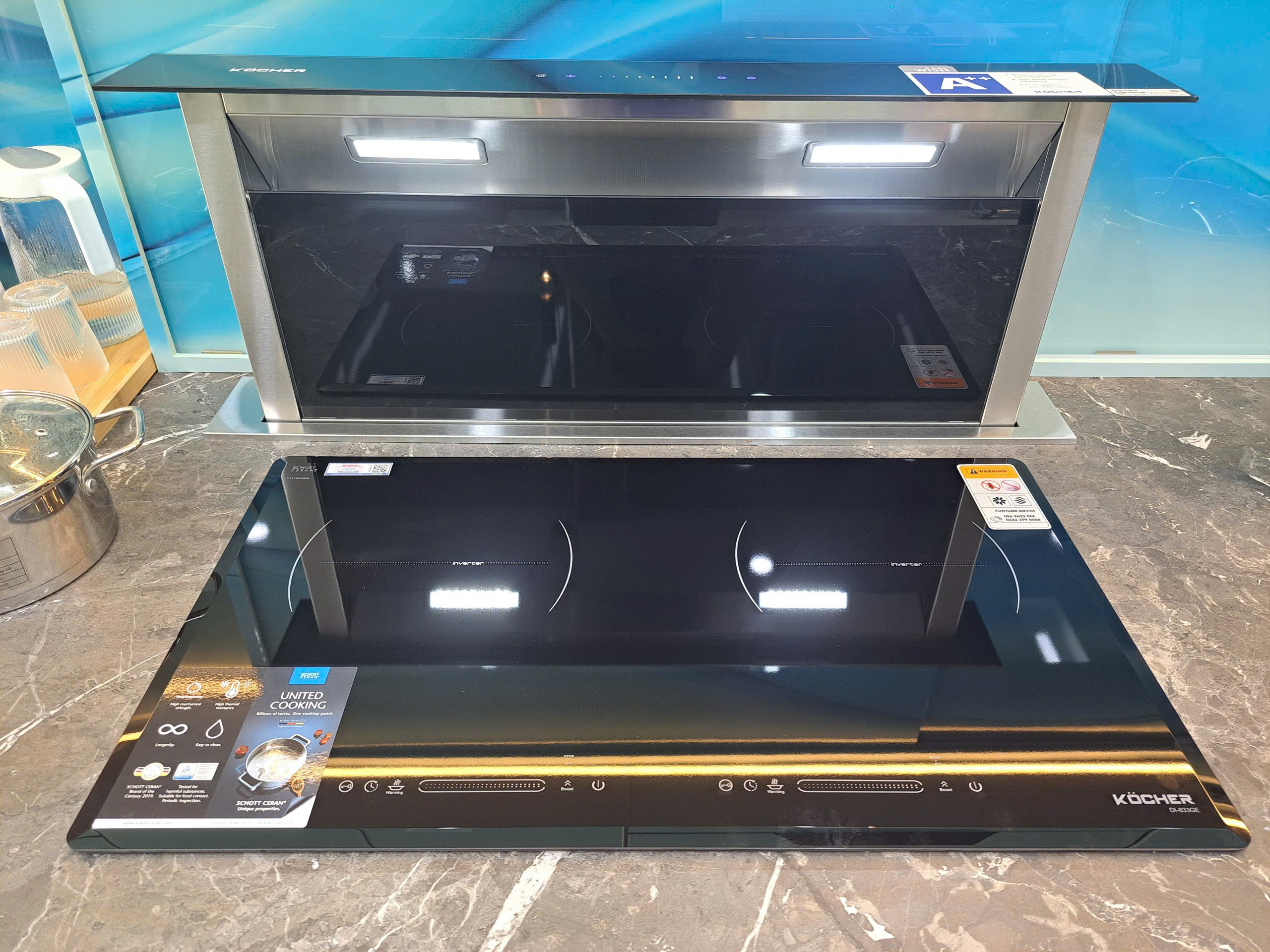 Bếp từ đôi Kocher  DI-833GE - Hàng Chính Hãng