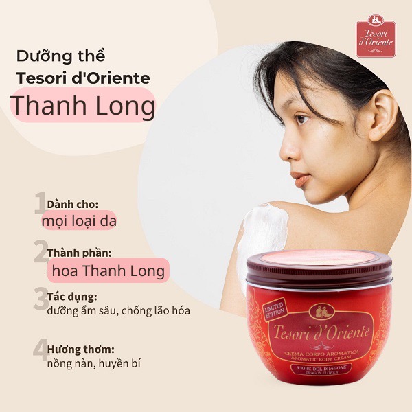 Kem Dưỡng Thể Body Tesori D'Oriente Hương Nước Hoa 300ml Chính Hãng