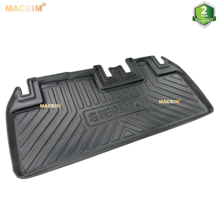Thảm lót cốp Toyota Sienna 2014-2020  nhãn hiệu Macsin chất liệu tpv cao cấp màu đen