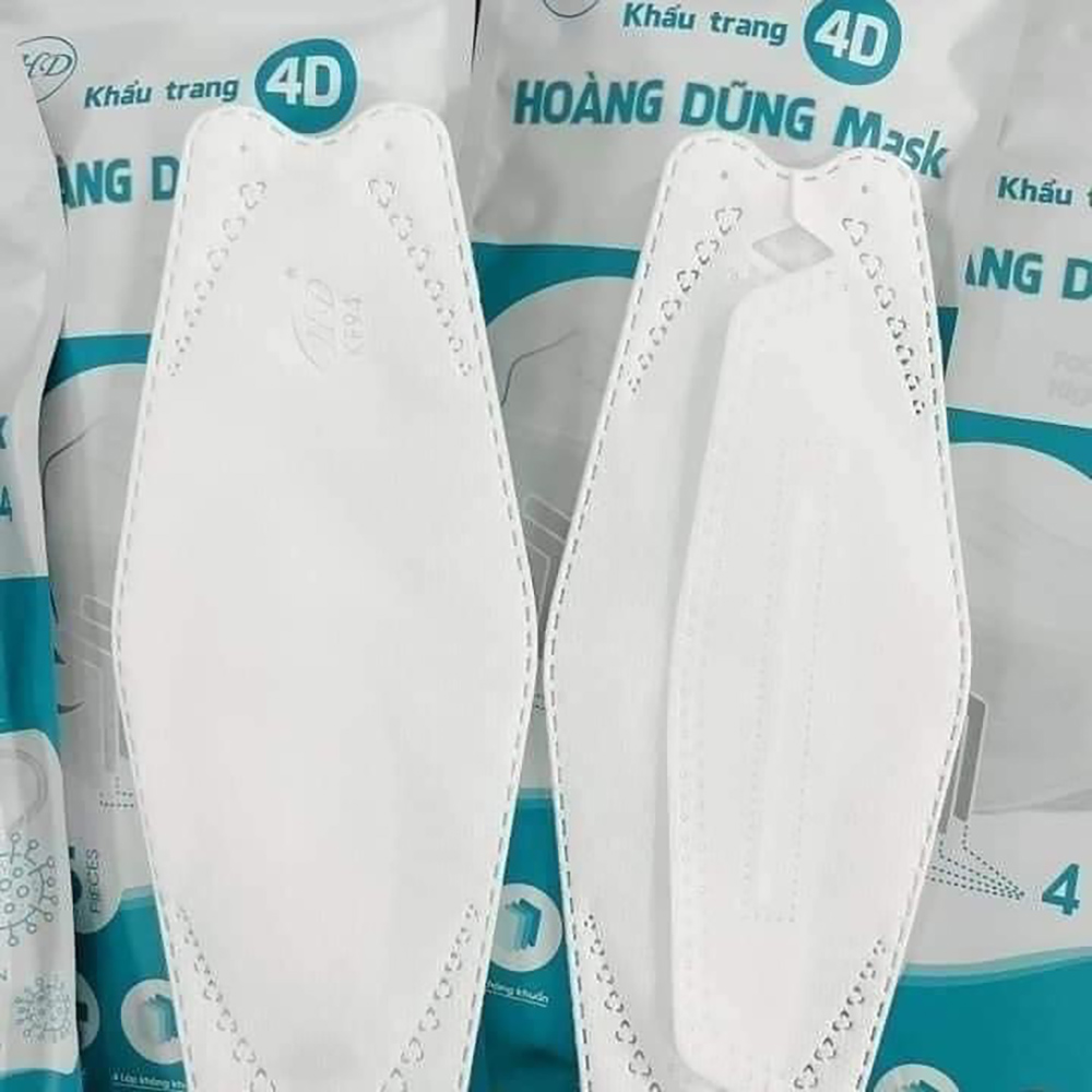 Combo 20 khẩu trang KF94 Hoàng Dũng tiêu chuẩn Hàn Quốc kháng khuẩn chống bụi mịn cao cấp