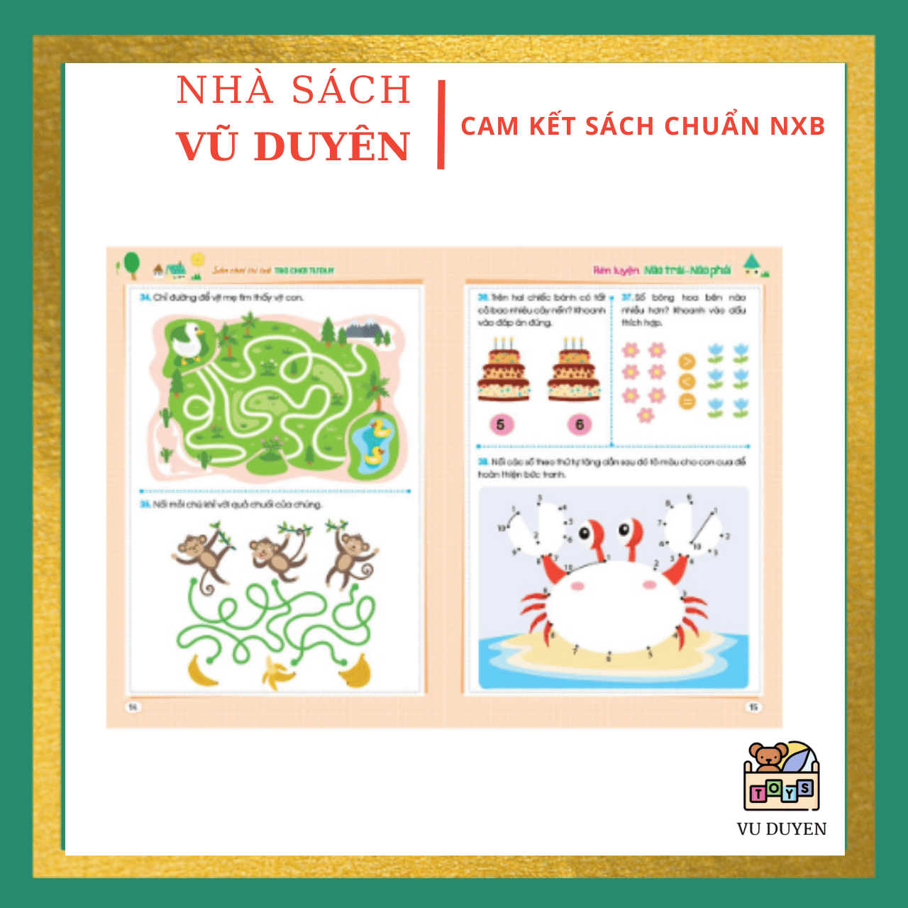 Sách - Bộ 3 Cuốn Sân Chơi Trí Tuệ - Trò Chơi Tư Duy Rèn Luyện Não Trái Não Phải - Dành cho trẻ từ 3-6 tuổi