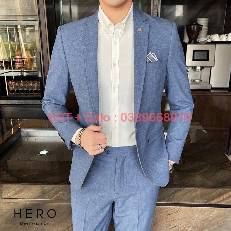 Vest Nam Thanh Niên, Bộ Vest Nam Trẻ Trung, Sang Trọng, Suit Nam Màu Xanh Navy, Bộ Suit Nam Hàn Quốc