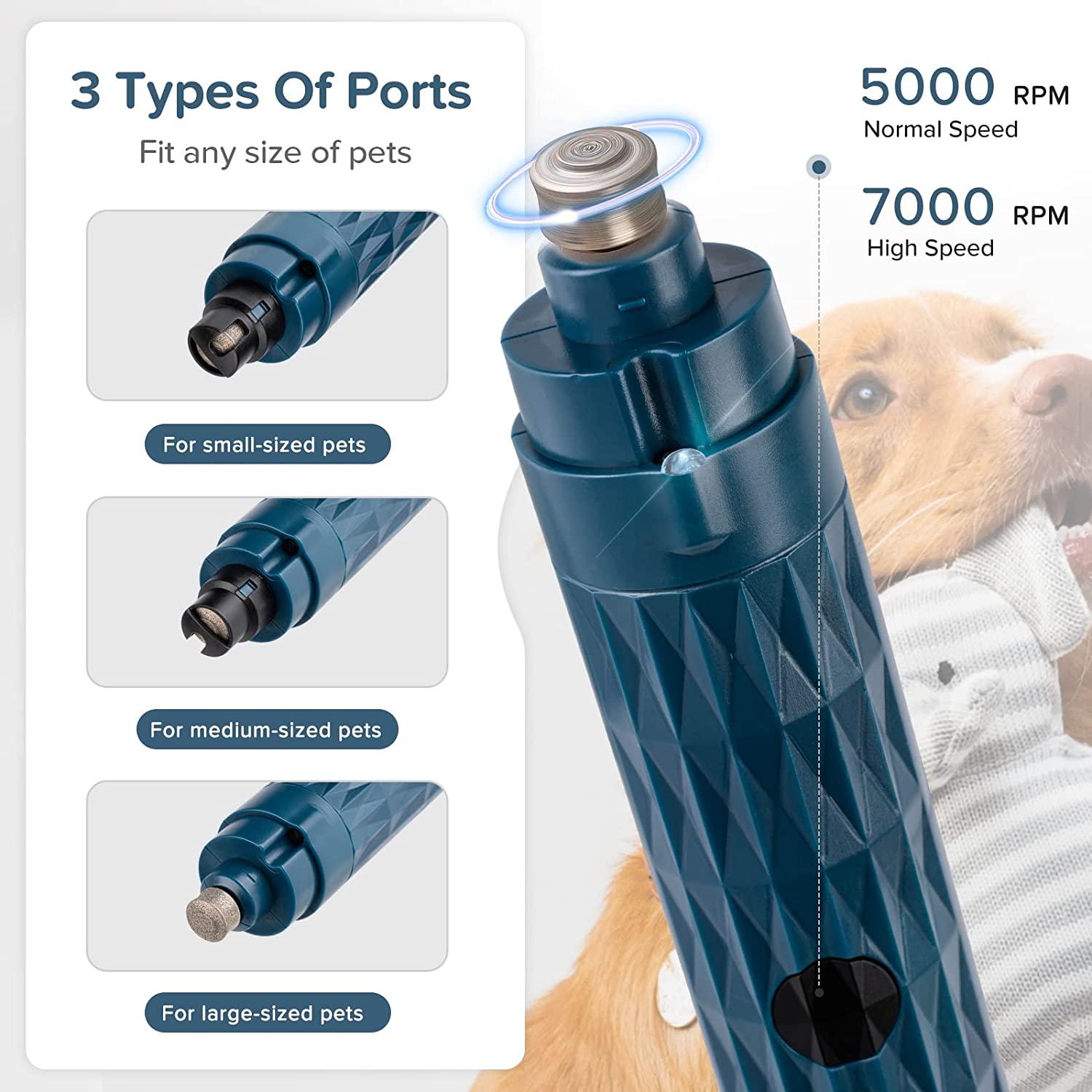 Máy mài móng tay không dây 2 tốc độ với tông đơ cắt móng tay thú cưng có thể sạc lại USB