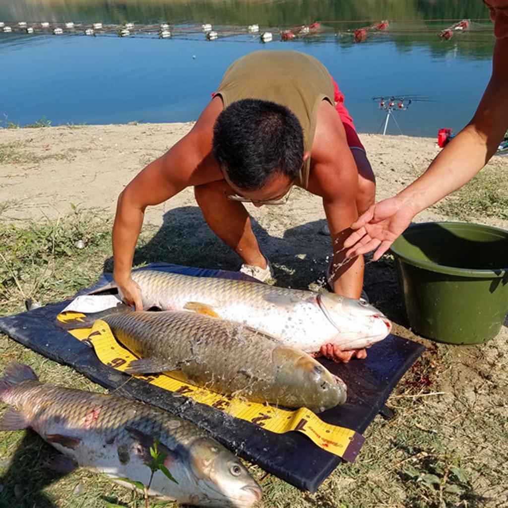 Folding Unhooking Mat, Professional Carp Fishing Floor Landing Mat Splash Mat - Green