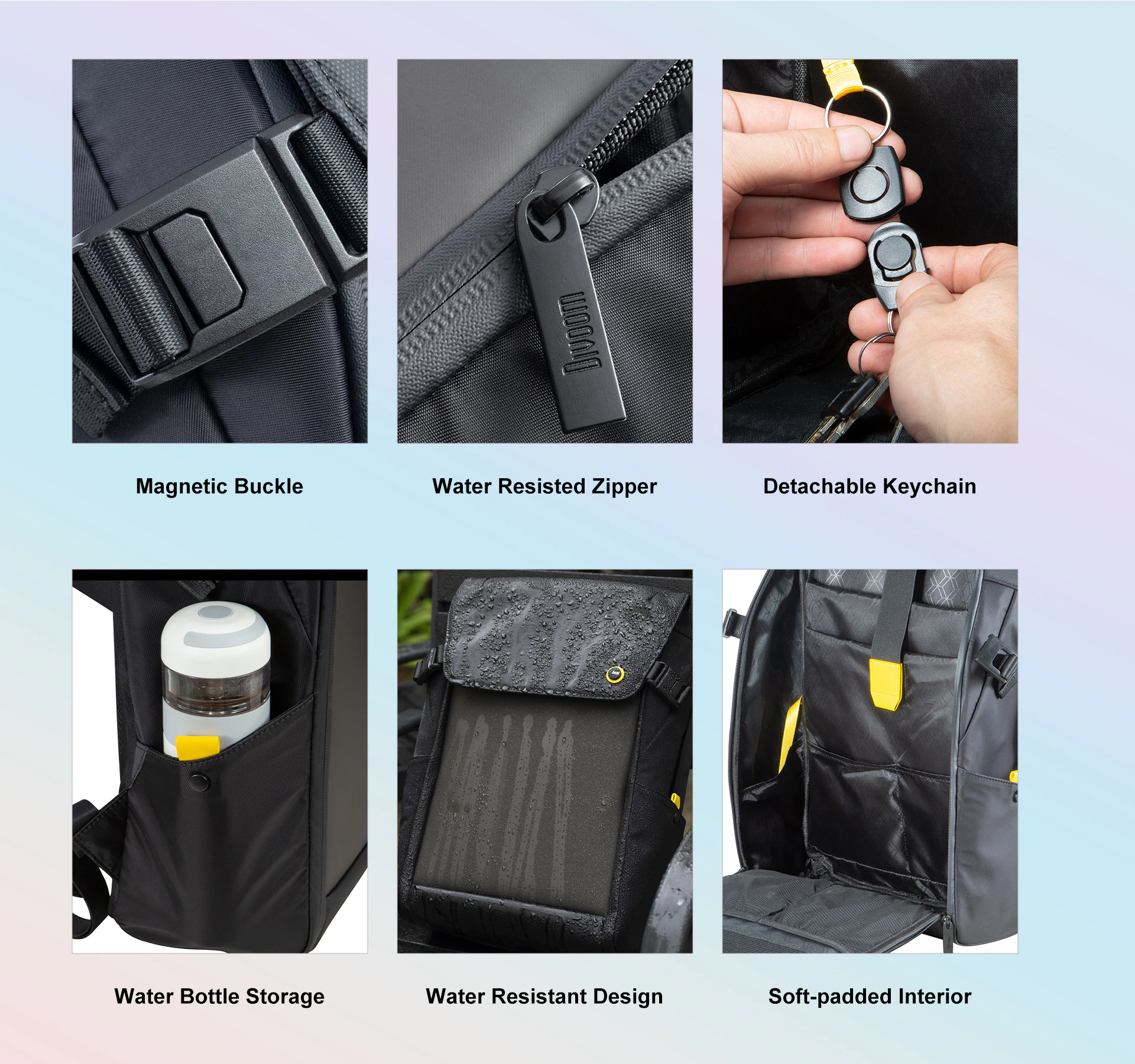 Balo đèn Led, Divoom Pixoo Backpack M, Ba lô Laptop 15inch, màn hình led, chống thấm