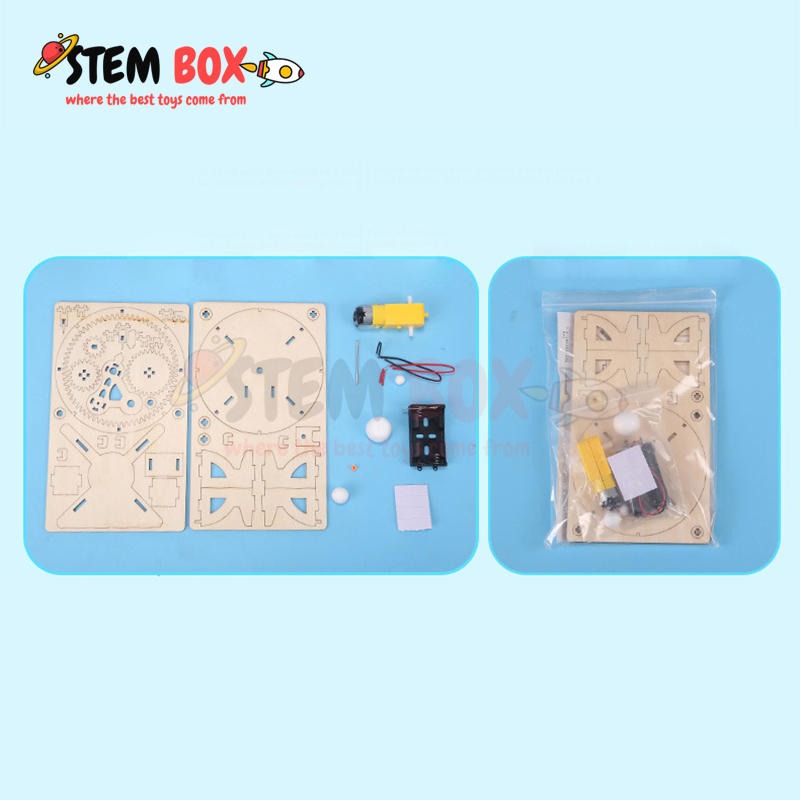 Đồ chơi khoa học tự lắp ghép mô hình đồng hồ mặt trời - Trò chơi DIY STEM BOX