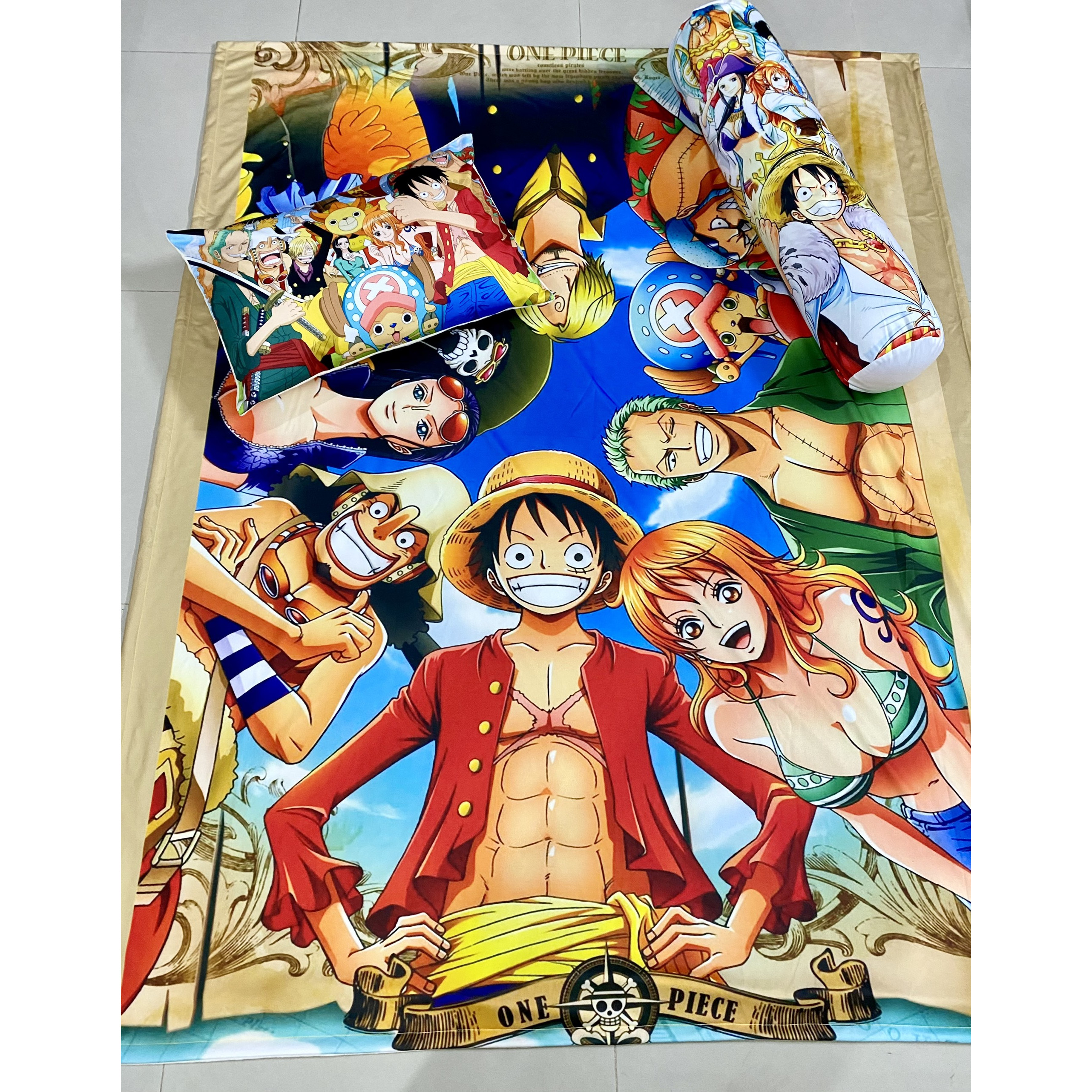 Bộ chăn gối Luffy cho bé 3-5 tuổi