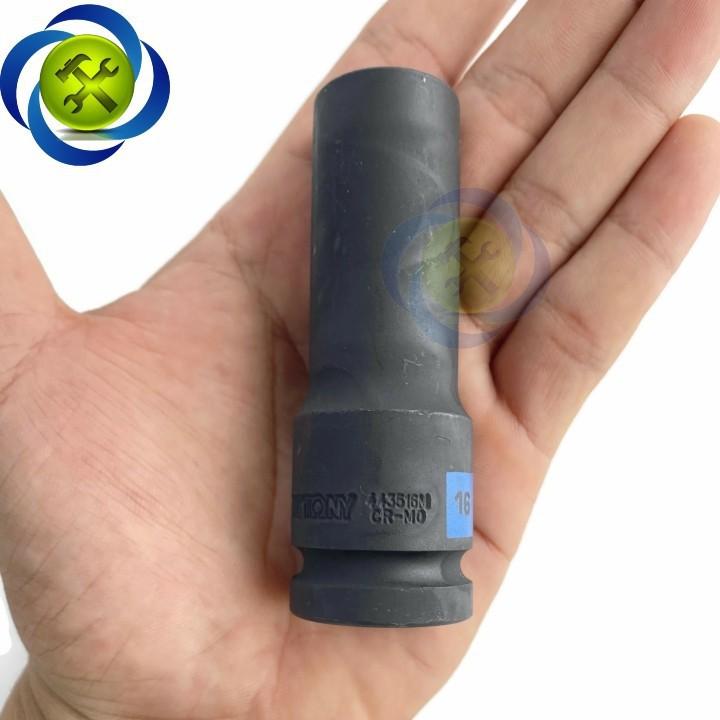 Tuýp 16mm đen dài 80mm Kingtony 443516M loại 1/2 6 cạnh