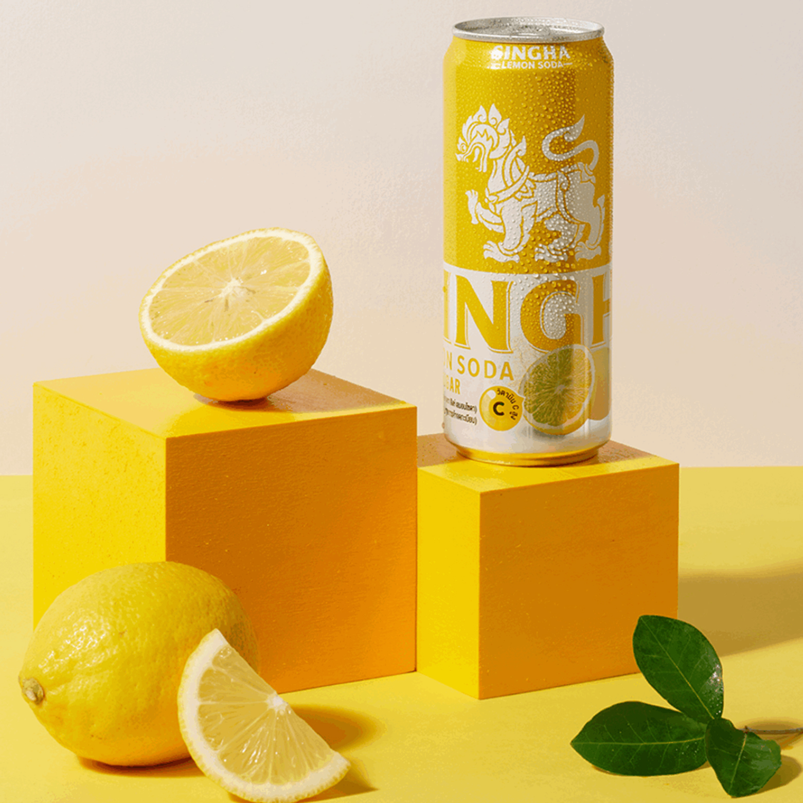 Nước soda lemon SINGHA can x 330 ml