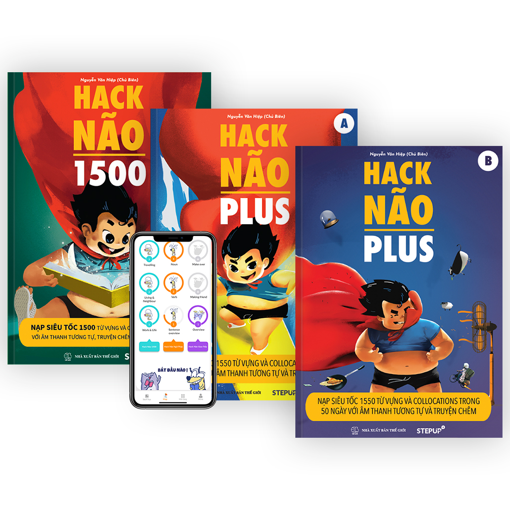 Combo 3 Sách Hack Não 1500 Và Hack Não Plus A, B