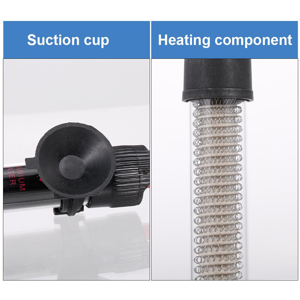 Máy sưởi bể cá tự động tùy chọn công suất, với cốc hút có thể điều chỉnh nhiệt độ