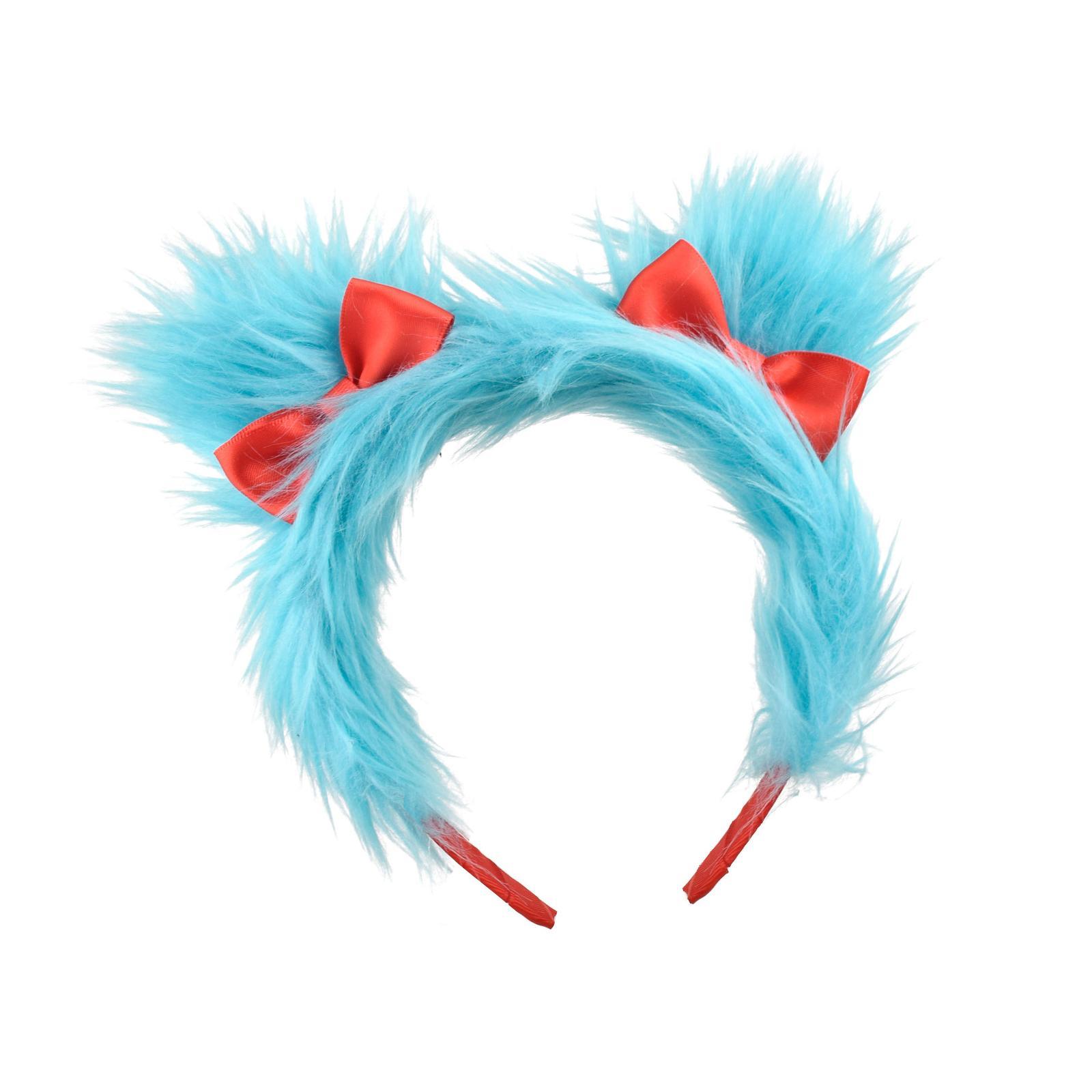 Plush Headband Cosplay Blue Costume Accessories for Holiday Party Masquerade